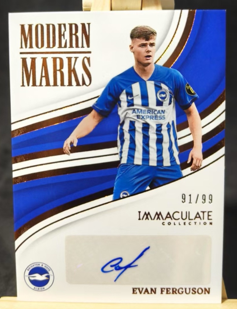 2023-24 Panini Immaculate Soccer Brighton & Hove Evan Ferguson Autograph /99