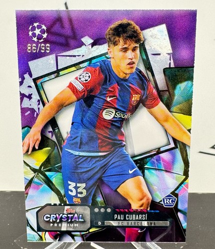 2023-24 Topps Crystal UEFA SPAIN BARCELONA PAU CUBARSI RC ROOKIE /99