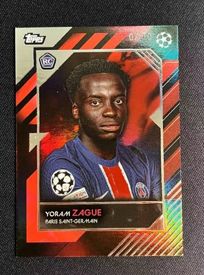 2024-25 Topps Knockout UEFA PSG Yoram Zague Rookie RC Red /10