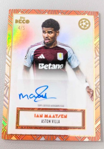 2024-25 Topps Deco UEFA ASTON VILLA Ian Maatsen Autograph/5