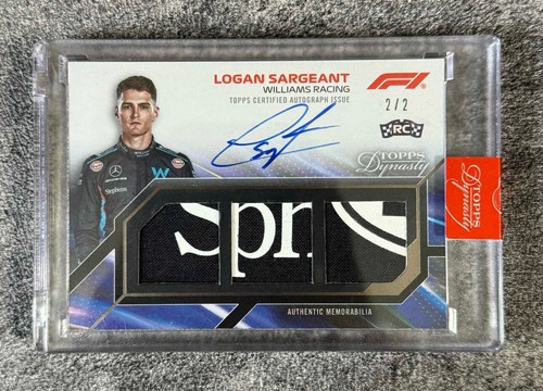 [TC05045] 2023 Topps Dynasty F 1 Williams Racing LOGAN SARGEANT 02/02 RC Relic Autograph