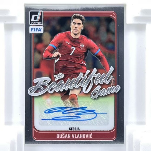 2024-25 Panini Donruss Serbia Dusan Vlahovic Beautiful Game Auto
