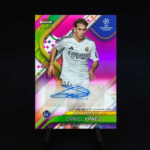[TC06516] 2024-25 Topps Finest UEFA UCC REAL MADRID Daniel Yanez RC ROOKIE AUTOGRAPH
