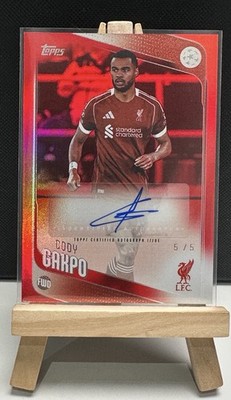 [TC06853] 2025-26 Topps UCC Liverpool CODY GAKPO Team Colour Match Red Autograph 5/5 🔥🔥