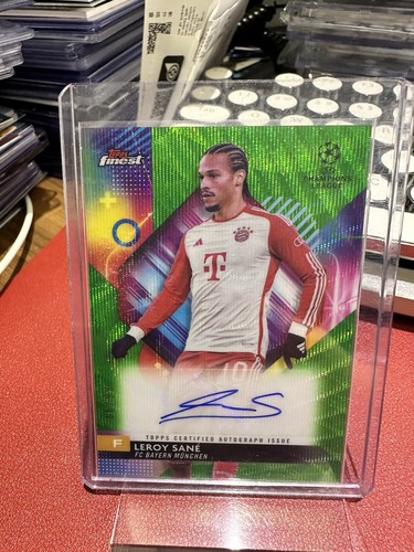 [TC04121] 2023-24 Topps Finest Uefa Bayern Munich  LEROY SANE Green Wave /99 Autograph